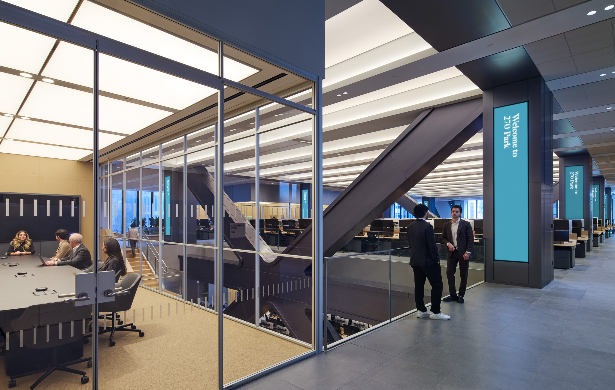 Trading floors at JPMC - Cove lighting via compose by i2Systems