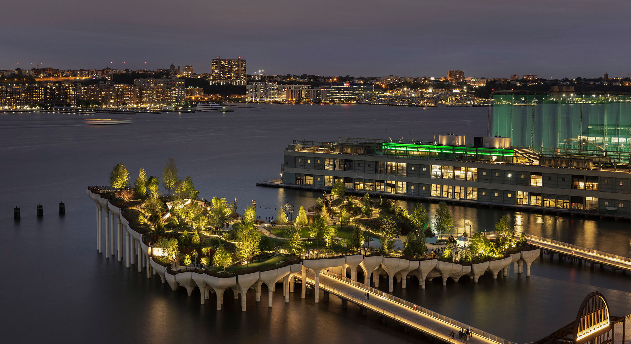 Little Island NYC - drone aerial view