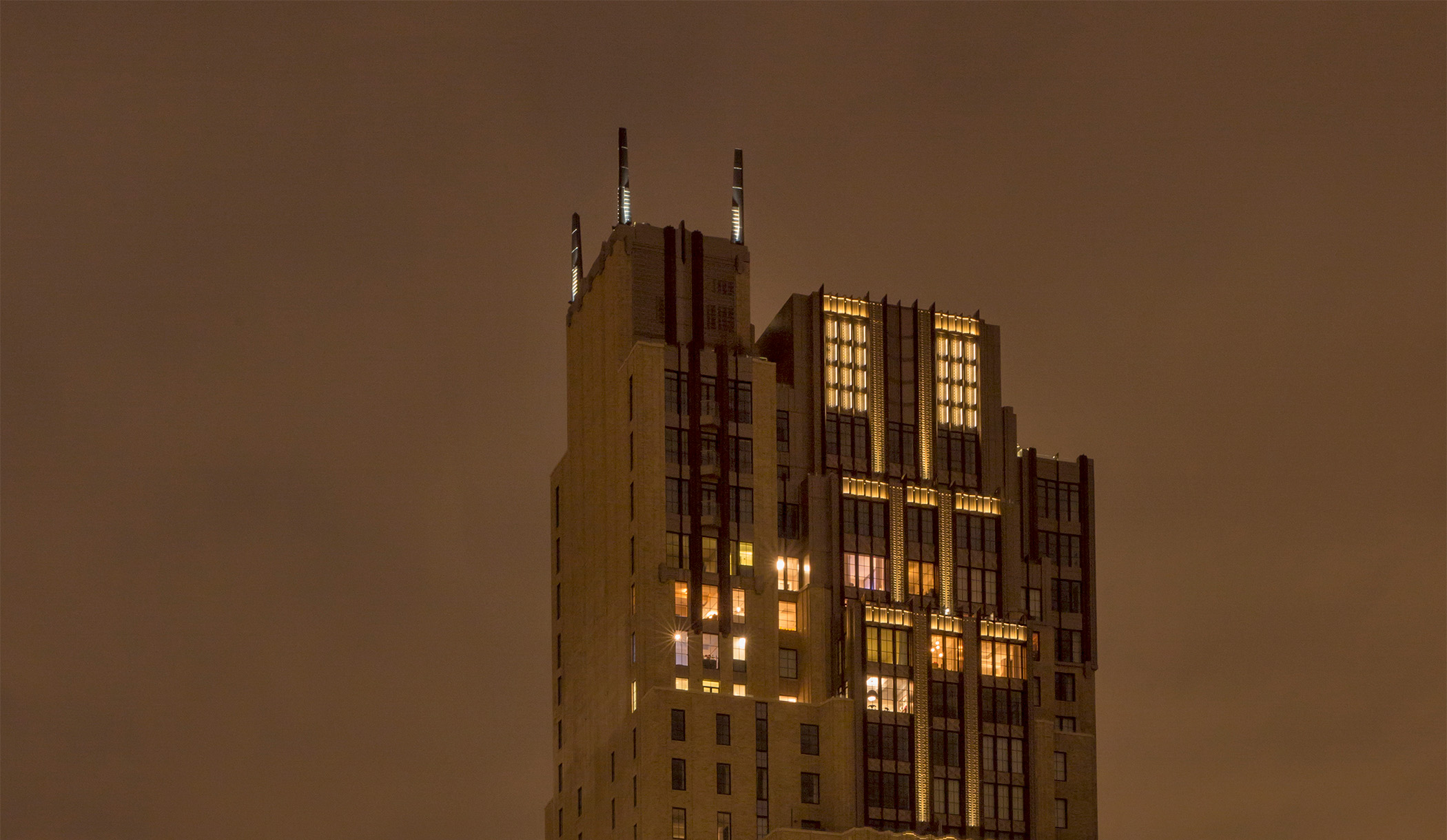 Street level view of Walker Tower - i2Systems Gen3 and Graphite